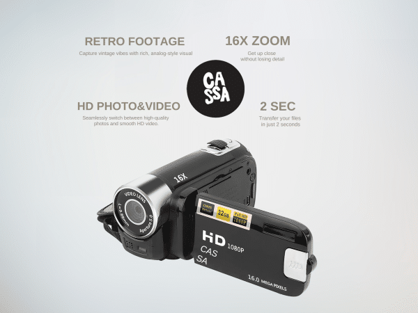 Cassa Retro Handheld Camcorder